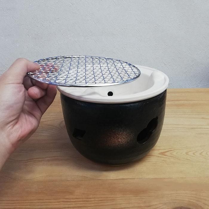 卓上 炭焼 コンロ 七輪 伊勢炭焼 萬古焼 水コンロ 10号 LOGOS×萬古焼 卓上水コンロ|ギア|グリル・たき火・キャンドル