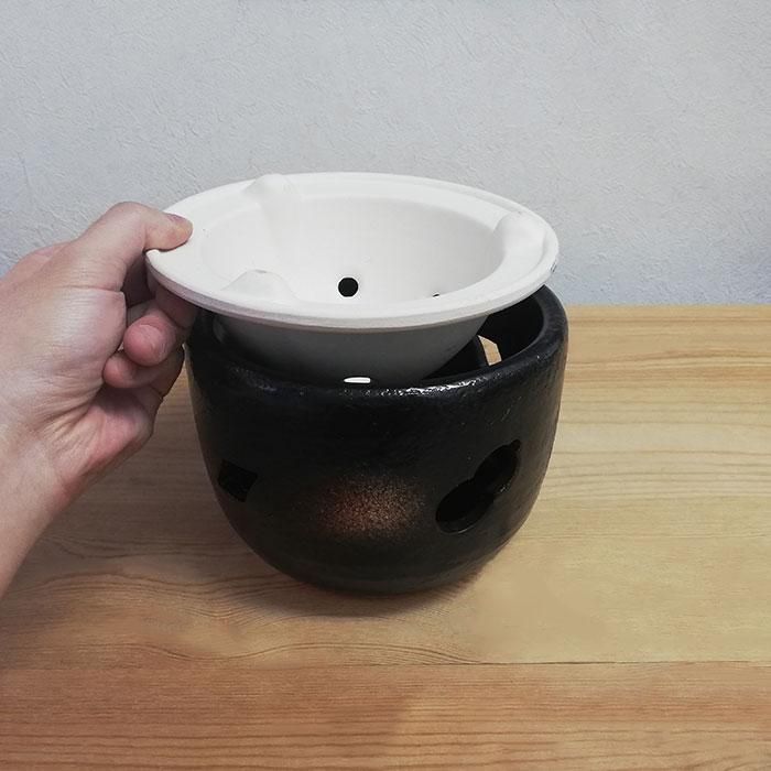 水コンロ　串焼きコンロ大　萬古焼 楽天市場】【 萬古焼き 日本製 】 串焼き水コンロ 大（敷板＆ 長角型