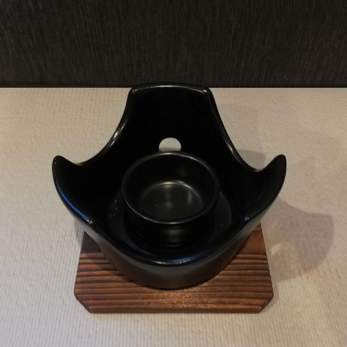 和ごころ懐石 陶器製 丸型コンロ 木台付
