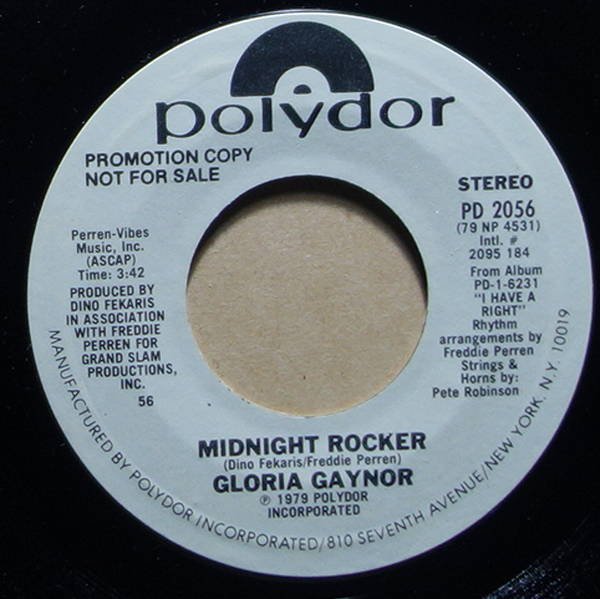Shop　Gloria　Gaynor　Vinylian　Rocker　Midnight　Record　Vintage　Vinyl