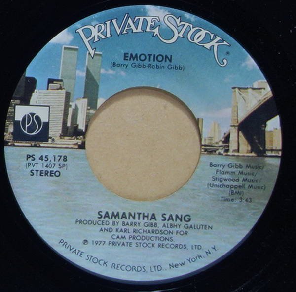 Samantha Sang - Emotion / When Love Is Gone