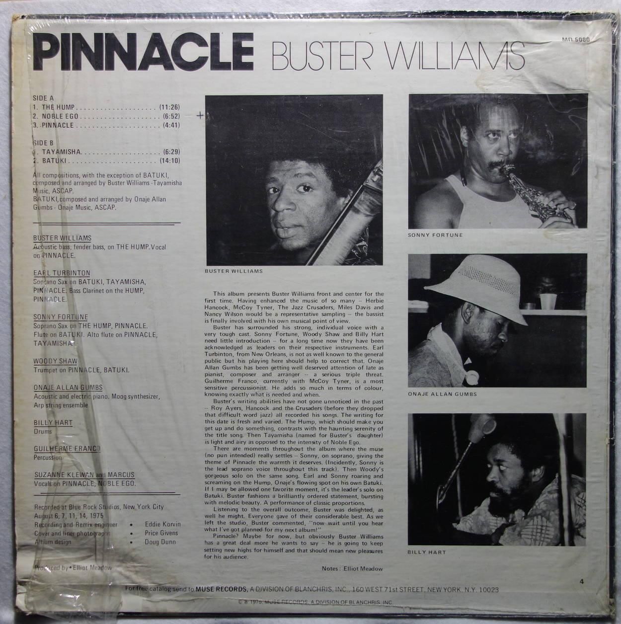 Buster Williams - Pinnacle - Vinylian - Vintage Vinyl Record