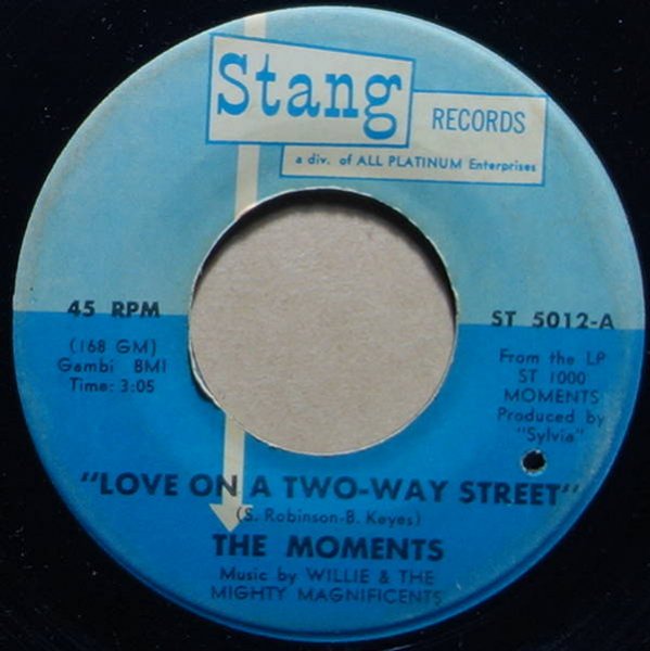 The Moments - Love On A Two-Way Street / I Won't Do Anything
