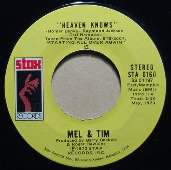 Mel And Tim - Heaven Knows / Don't Mess With My Money, My Honey Or My Woman