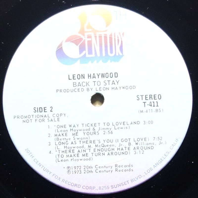 Leon Haywood - Back To Stay - Vinylian - Vintage Vinyl