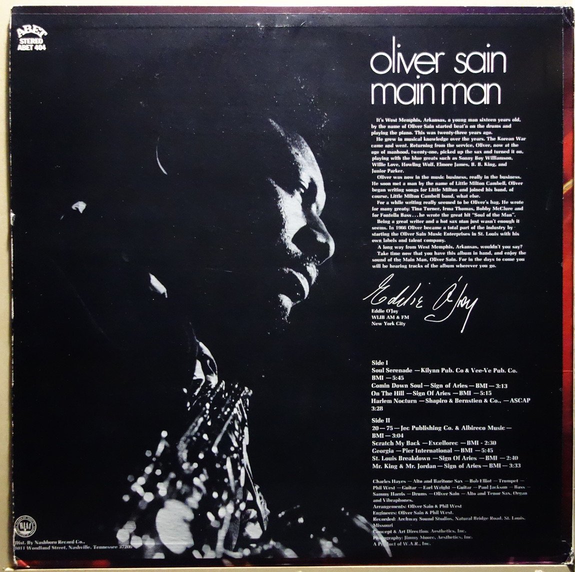 Oliver Sain - Main Man - Vinylian - Vintage Vinyl Record Shop
