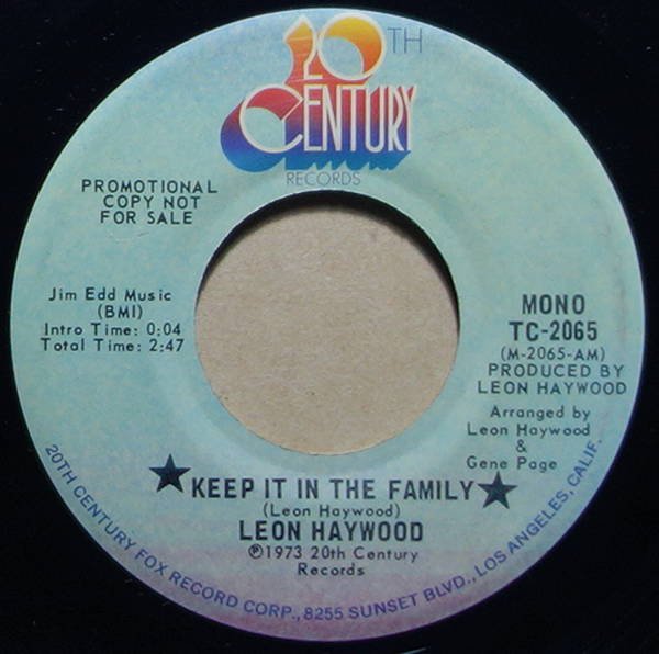 Leon Haywood - Keep It In The Family / Long As There's You
