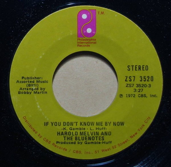 Harold Melvin And The Bluenotes - If You Don't Know Me By Now / Let Me Into Your World