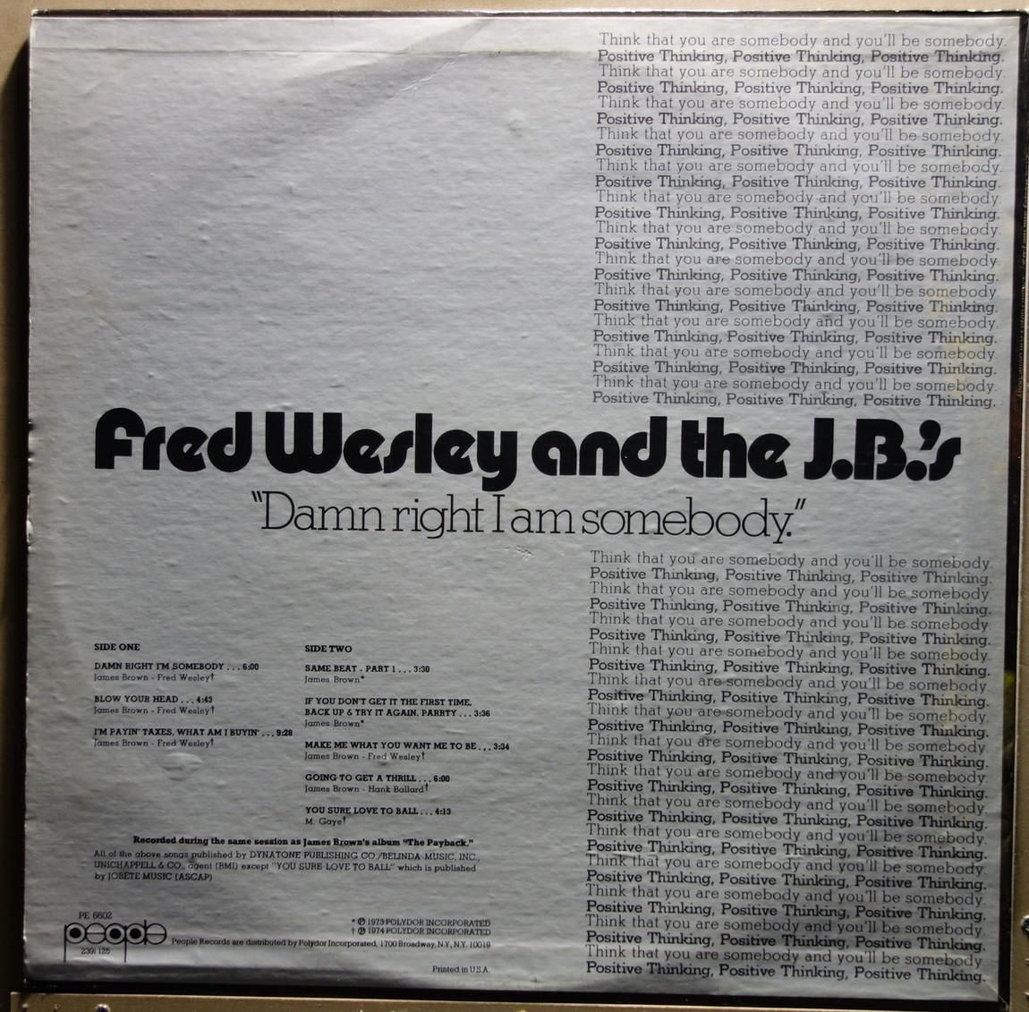 Fred Wesley And The J.B.'s - Damn Right I Am Somebody