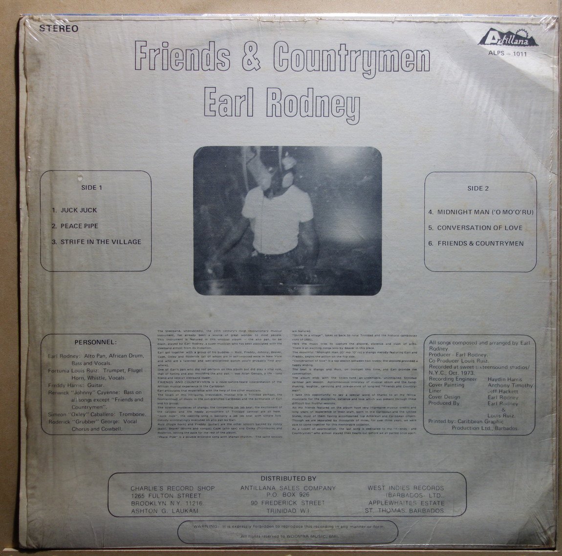 Earl Rodney Friends  Countrymen Vinylian Vintage Vinyl Record Shop
