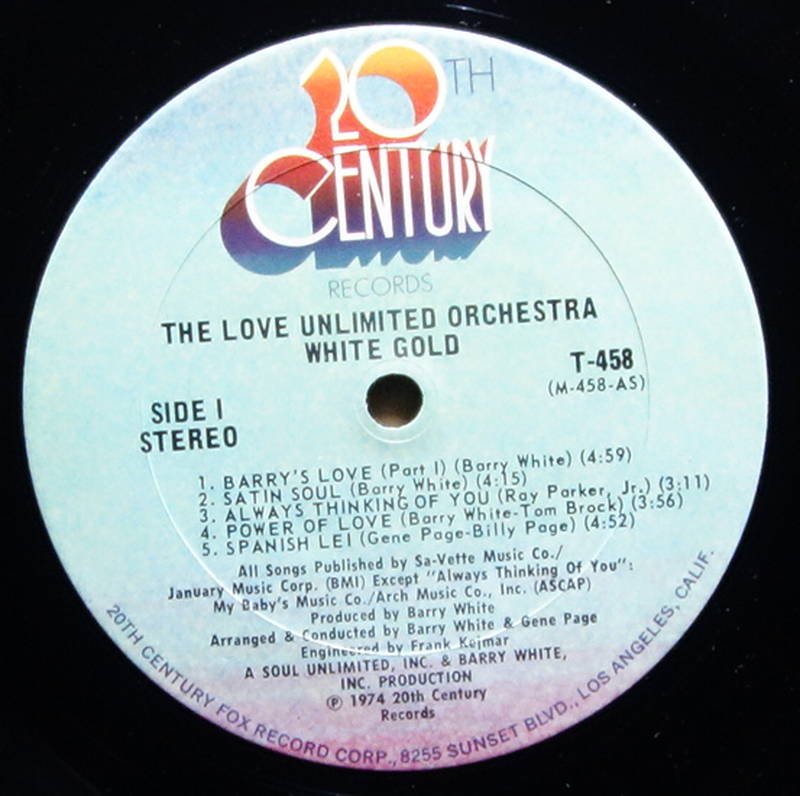 The Love Unlimited Orchestra - White Gold - Vinylian - Vintage