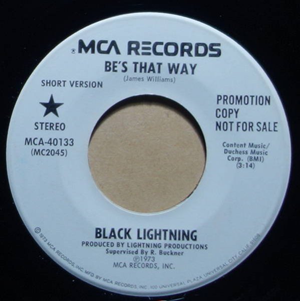 Black Lightning - Be's That Way