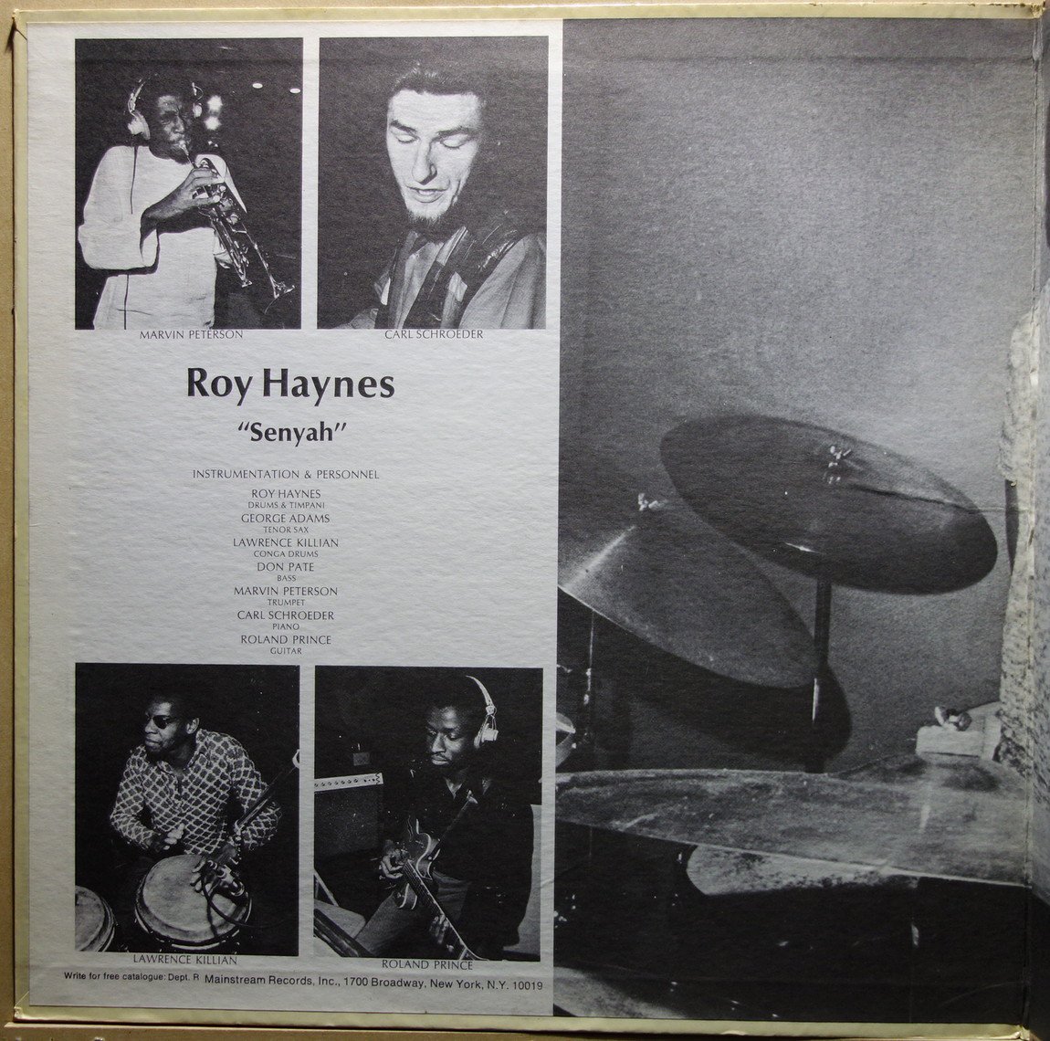 Roy Haynes - Senyah - Vinylian - Vintage Vinyl Record Shop