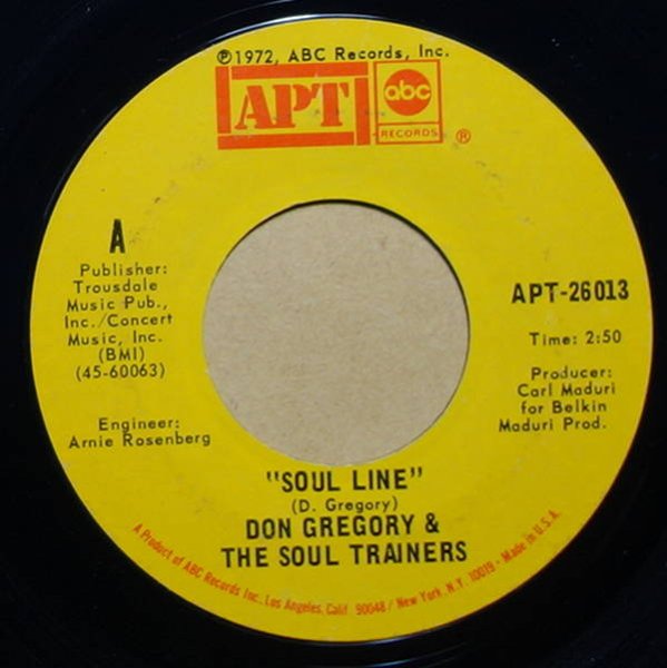 Don Gregory & The Soul Trainers - Soul Line / Soul Line Instrumental