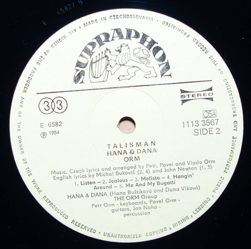 Hana  Dana, ORM Talisman Vinylian Vintage Vinyl Record Shop