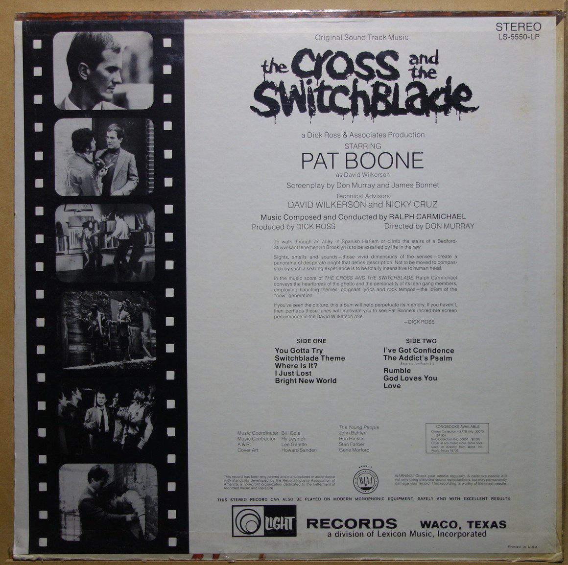 O.S.T. Ralph Carmichael - The Cross And The Switchblade - Vinylian -  Vintage Vinyl Record Shop