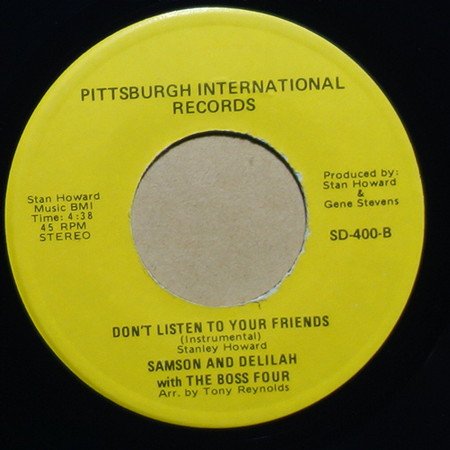 Samson & Delilah With The Boss Four - Don't Listen To Your Friends -  Vinylian - Vintage Vinyl Record Shop