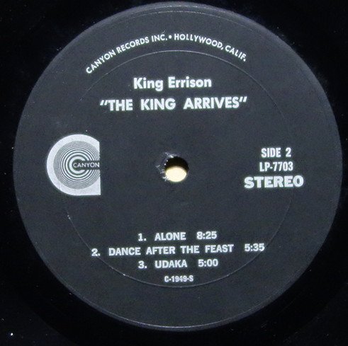 King Errison - The King Arrives - Vinylian - Vintage Vinyl