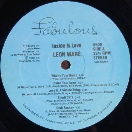 Leon Ware Inside Is Love アルバム soul music Leon Ware – Inside Is Love – CD (Album, Reissue), 1999