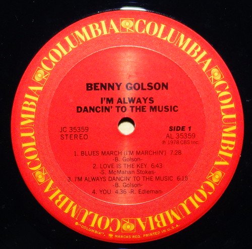 Benny Golson - I'm Always Dancin' To The Music - Vinylian - Vintage Vinyl  Record Shop