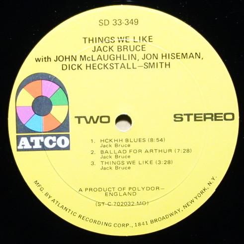 Jack Bruce - Things We Like - Vinylian - Vintage Vinyl