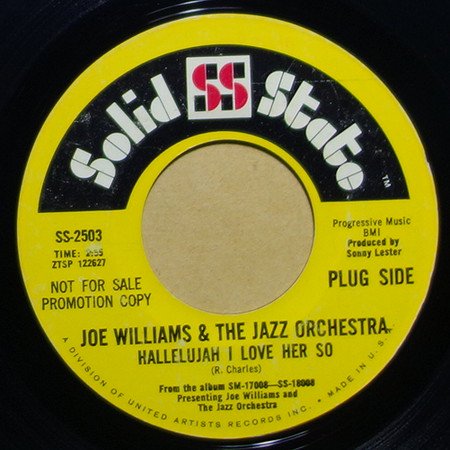 Joe Williams And The Jazz Orchestra - Hallelujah I Love Her So / Get Out Of My Life