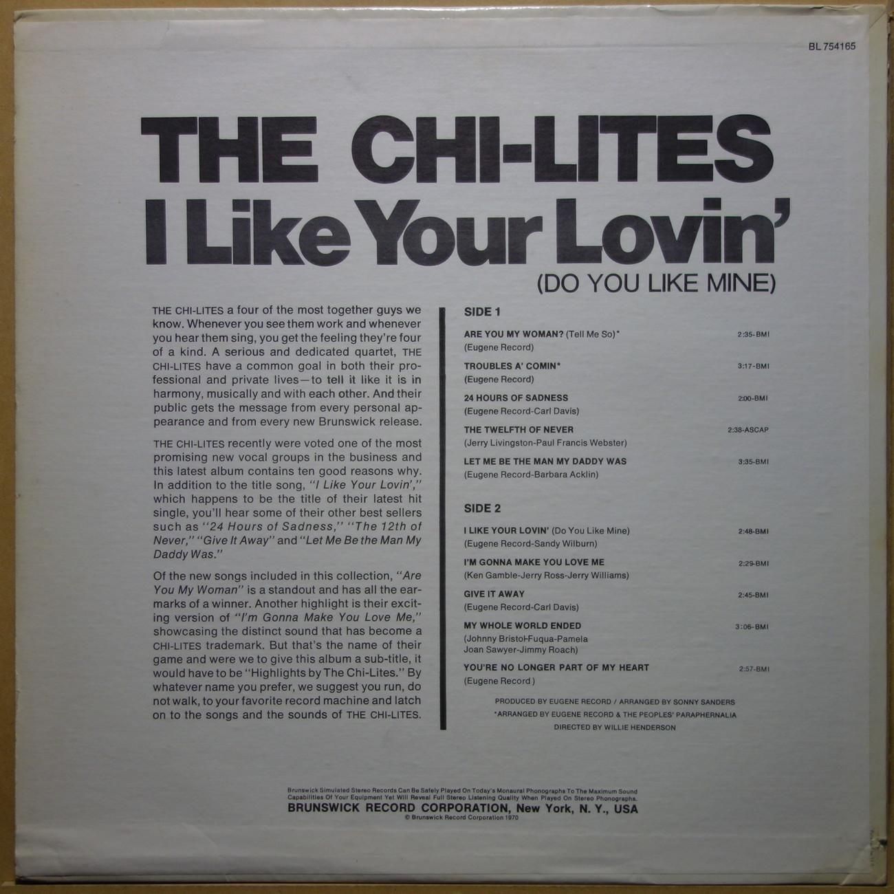 The Chi-Lites - I Like Your Lovin' (Do You Like Mine