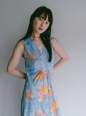 Sleeveless Polyester Flower Dress