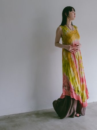 Tie-dye Rayon Long Dress