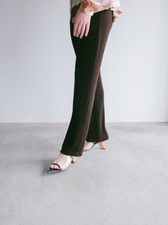 Spandex Straight Pants / Brown