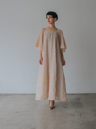 70s Baby Pink Cotton Dress