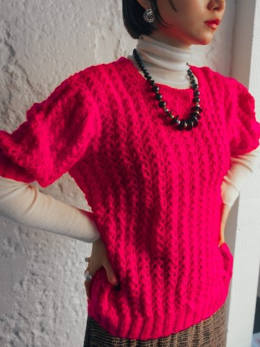 Fuchsia Handmade Knit