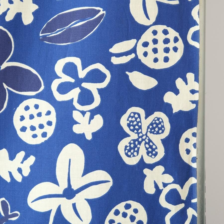北欧スウェーデン生地 レトロデザインファブリック Blue-white 北欧スウェーデン生地 レトロデザインファブリック Blue-white