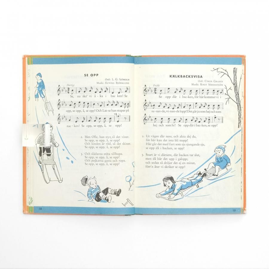 エルサ・ベスコフの楽譜付きの絵本　アンティーク Nu ska vi sjunga エルサ・ベスコフの楽譜絵本