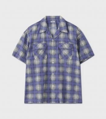 Print Ombre Open Collar SS Shirt