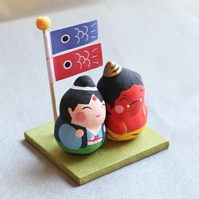 ミニ五月人形 桃太郎 - ハリコ オンライン
