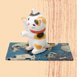 Ukiyo-e Cat mike / maneki 「浮世絵猫 みけ／まねき」の商品画像