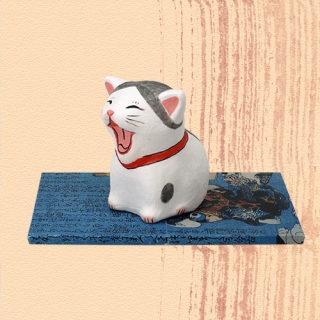 Ukiyo-e Cat hachi / akubi「浮世絵猫 はち／あくび」の商品画像