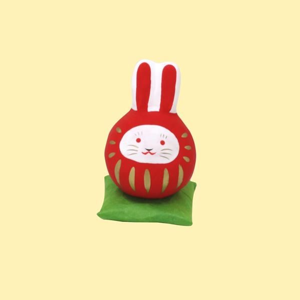 だるまたうさぎ 赤（おみくじつき） ※ 数量限定生産品