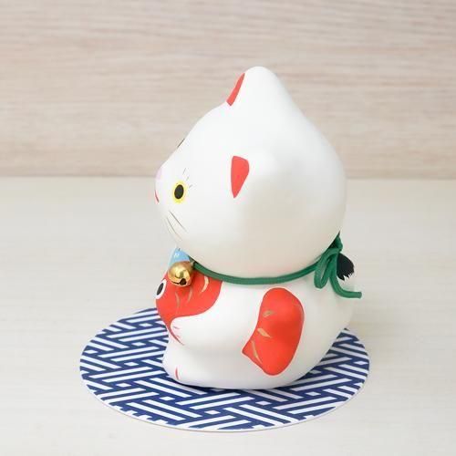 鯛持ちまねき(しろ) | 福を招く招き猫 - ハリコ オンライン