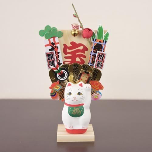 DX帆宝招き猫（白）|限定品 - ハリコ オンライン