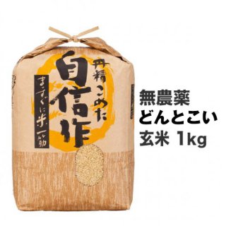 無農薬どんとこい 玄米 1kg