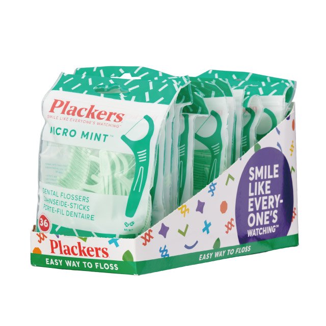 Plackers デンタルフロス マイクロクリーンミント味 1箱 (36本入×12袋)