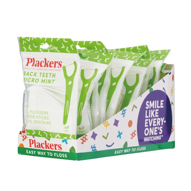 Plackers デンタルフロス ディープクリーンY型 ミント味 1箱 (25本入×12袋)