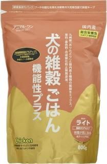 アニマルワン ドッグフード 犬の雑穀ごはん 機能性ライト チキン 体重が気になる成犬、シニア犬 800グラム (x 1)