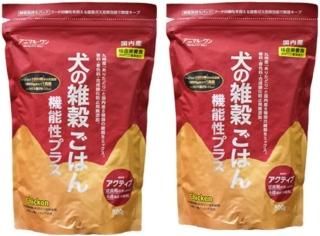アニマルワン ドッグフード 犬の雑穀ごはん 機能性アクティブ チキン 成長期の子いぬや6歳ごろまでの成犬 800g X 2袋