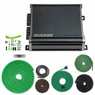 KICKER 46CXA4001 400W CXシリーズ モノラルクラスDサブウーファーアンプ + SoundBox 4ゲージアンプキッ