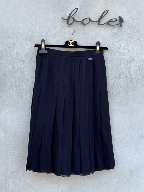 CHANEL silk chiffon skirt