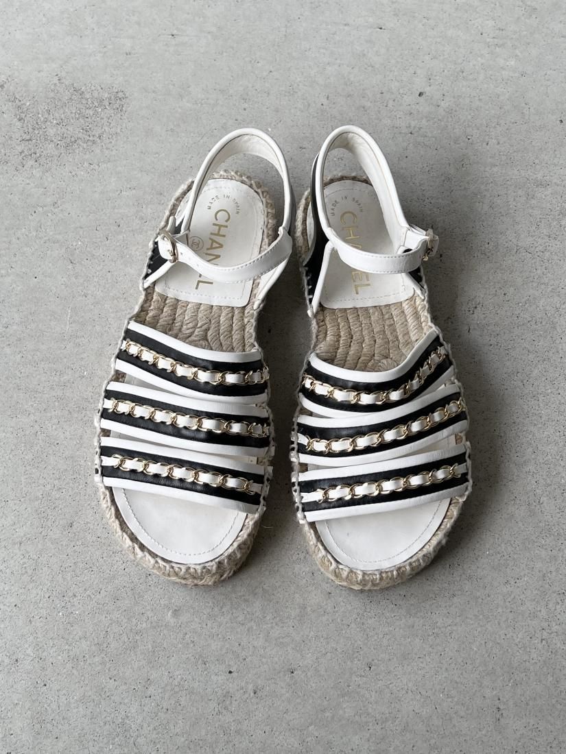 CHANEL espadrille sandal 36 - TIMELESS BAGUE CHANEL espadrille sandal 36 - TIMELESS BAGUE