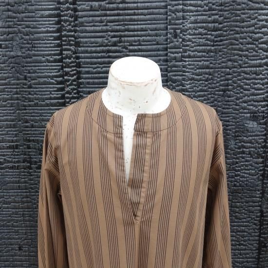 VUOKKO（ヴォッコ）vintage ”ストライプ”（茶×黒）ワンピース